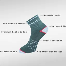 WROGN Men Pack Of 3 Patterned Ankle Length Socks image 4