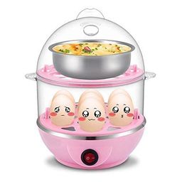 nature mayaa Electric Egg Boiler/Cooker Machine - Automatic Shut Off 14 Egg Double Layer Poacher for Kitchen (Egg Steamer), Multi function 2 in 1 Egg Boiling Steam Machine (Multicolour) image 1