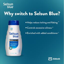 Selsun Blue Regular Care Shampoo for Men and Women with Added Conditioner, Helps Reduce Flaking and Itching, Control Dandruff, 200 ml (Pack of 1) image 5