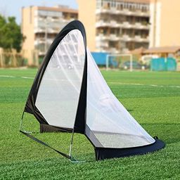 generic Layan Pop Up Goal 2 Portable Soccer Goals with Carry Bag with Long Life Durable Frame Quick Setup & Easy Fold (Multicolour) Small image 3