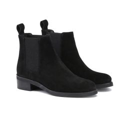 Saint G Solid Black Leather Slip On Ankle Boots-picture-20