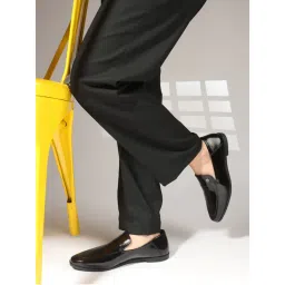 Carlton London Black Solid Slip-On Women Loafers-picture-29