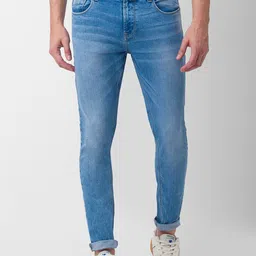 SPYKAR Men Blue Kano Slim Fit Light Fade Jeans-picture-11
