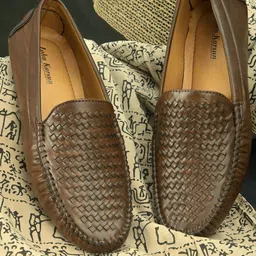 John Karsun Men Woven Design Loafers-image-92