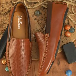 John Karsun Men Perforations Slip-On Loafers-image-34