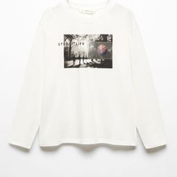 Mango Kids Boys Pure Cotton Graphic Printed T-shirt-image-85