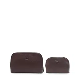 Kara Set Of 2 Tan Brown Solid Multi-Purpose Toiletry Kit image 2