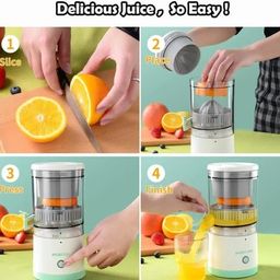 generic SRIMAN STORE Portable Electric Citrus Juicer | High-Yield USB Rechargeable Orange, Lemon, and Lime Squeezer | Wireless Multi Color Juicer for Travel and Home Use image 5