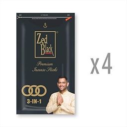 Zed Black 3 in 1 Premium Incense Sticks - Aroma Fragrance Sticks for Refreshing and Alluring Environment - Pack of 4 image 2
