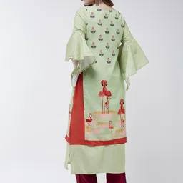 Pannkh Quirky Printed Flared Sleeves Kaftan Kurta image 5