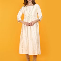 V-Mart Ethnic Woven Design Square Neck Anarkali Kurta-picture-23