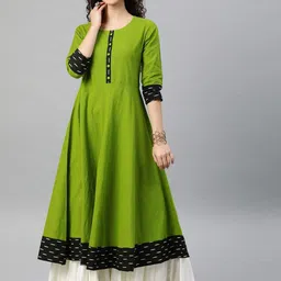 KALINI Round Neck Pleated Anarkali Kurta-picture-44