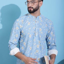 Jompers Floral Printed Corduroy Short Kurta-picture-36