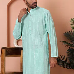 Jompers Men Thread Work Anarkali Kurta-picture-17