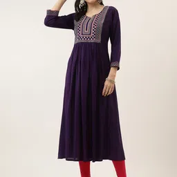 Mandvi Embroidered Mirror Work Anarkali Kurta-picture-7