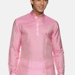 Sethukrishna Men Pink Handloom Kurta-picture-56