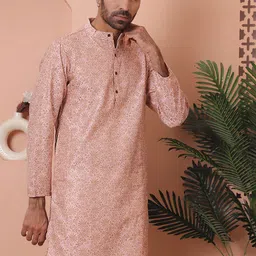 Anouk Men Printed Keyhole Neck Gotta Patti Jacquard Kurta-picture-38