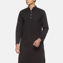Sethukrishna Men Black Cotton Kurta-picture-2