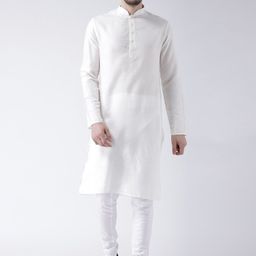 KISAH Woven Design Mandarin Collar Kurta-picture-36