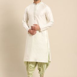 KISAH Mandarin Collar Thread Work Kurta-43