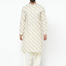 KISAH Geometric Printed Mandarin Collar Kurta-picture-40