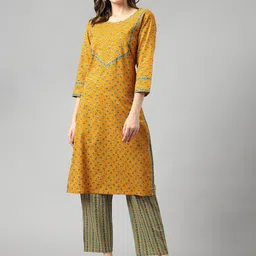 DECKEDUP Floral Printed Pure Cotton Kurta-68