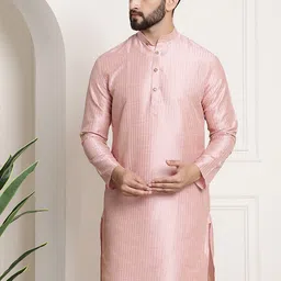 SOJANYA Men Woven Design Jacquard Straight Kurta-picture-25