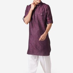 ZOIS Men Ethnic Motifs Patchwork Kurta-image-71