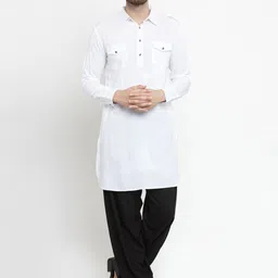Purple State Men Shirt Collar Pathani Kurta-picture-19