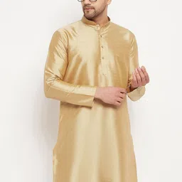 VASTRAMAY Mandarin Collar Straight Kurta-image-71