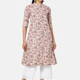 RANGMANCH BY PANTALOONS Floral Printed Pure Cotton Kurta-image-42