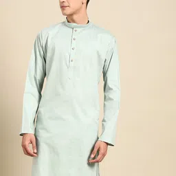 MANQ Mandarin Collar Cotton Kurta-58