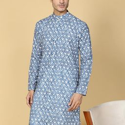 TABARD Ethnic Motifs Printed Mandarin Collar Cotton Kurta-image-75