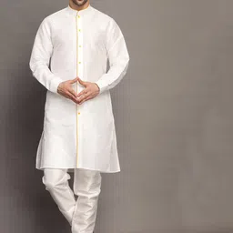Utsav Fashion Art Silk Mandarin Collar Kurta-picture-14