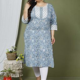 Swasti Floral Printed Pure Cotton Kurta-31