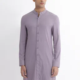 RARE RABBIT Men Medo-K Regular Fit Mandarin Cotton Kurta-picture-25