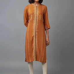 W Women Yellow Kurta-picture-14