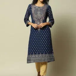 Rangriti Ethnic Motifs Printed Straight Kurta-image-19
