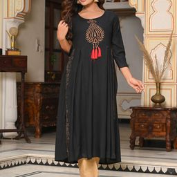 Ayan Ethnic Motifs Striped Sequinned Kurta-7