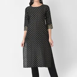 Span Ethnic Motifs Printed Pure Cotton Kurta-image-5