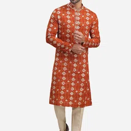 THE KURTA COMPANY Ethnic Motifs Printed Straight Kurta-image-85