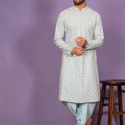 KISAH Geometric Printed Cotton Straight Kurta-picture-45