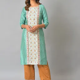 W Women Ethnic Motifs Printed Indie Prints Kurta-11