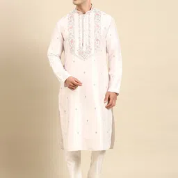 TheEthnic.Co Mandarin Collar Chikankari Kurta-picture-10