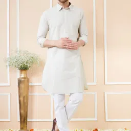 See Designs Shirt Collar Cotton Pathani Kurta-picture-42