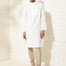Fabindia Men Thread Work Pathani Kurta-image-95