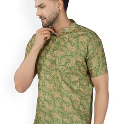 BASE 41 Paisley Printed Mandarin Collar Short Kurta-image-84