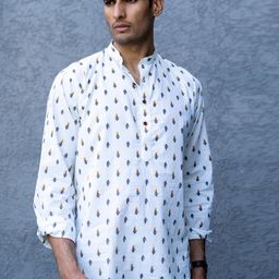 Shasak Floral Printed Pure Cotton Straight Kurta-image-34