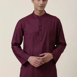 Fabindia Men Maroon Short Kurta-29