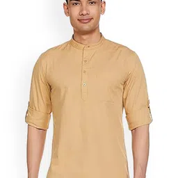 EdinWolf Band Collar Cotton Straight Kurta-picture-51